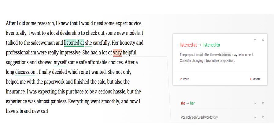 Grammarly Example 1