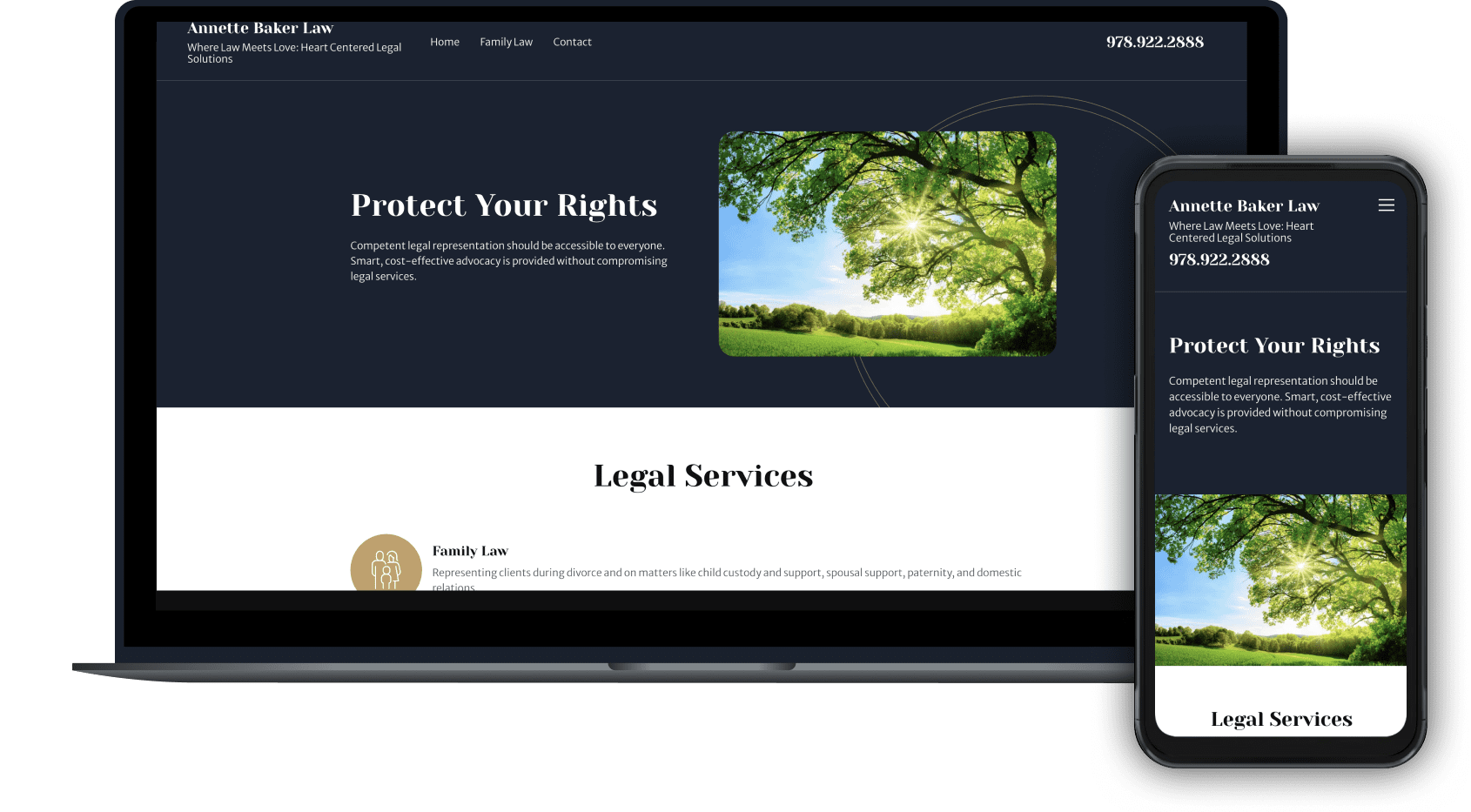 Law firm website for Annette Baker Law in Northeaster Massachusetts